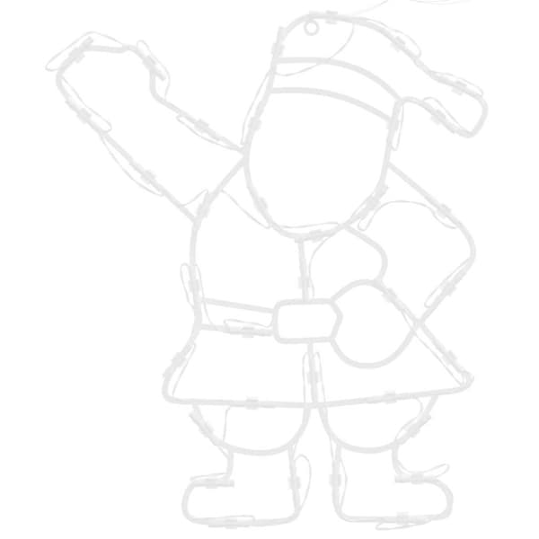 Jouluvalot Santa Claus Silhouette 2 kpl 35 LEDiä