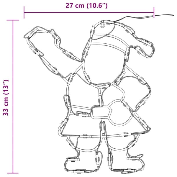 Jouluvalot Santa Claus Silhouette 2 kpl 35 LEDiä