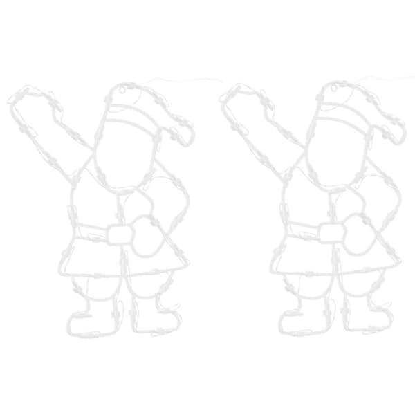 Jouluvalot Santa Claus Silhouette 2 kpl 35 LEDiä