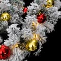 Miniatyrbillede 6 af 7: juleguirlande med kugler og LED-lys 10 m PVC grøn
