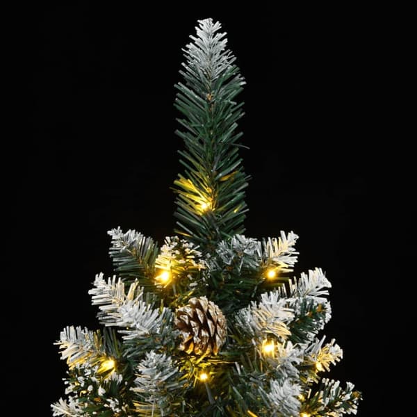 kunstigt smalt juletræ med 300 LED-lys 240 cm