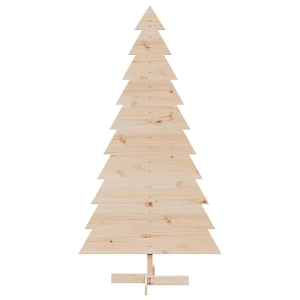 dekorativt juletræ 180 cm massivt fyrretræ