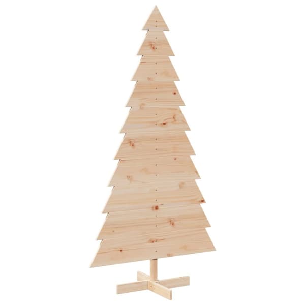 dekorativt juletræ 180 cm massivt fyrretræ
