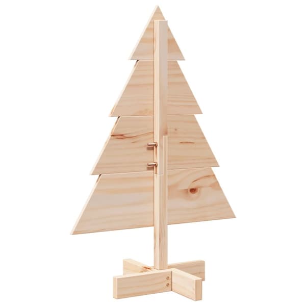 Puinen joulukuusi koristeeksi 70 cm massiivi mäntypuuta