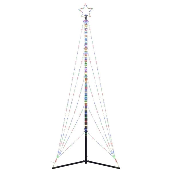 juletræslys 525 LED'er 302 cm farverigt lys