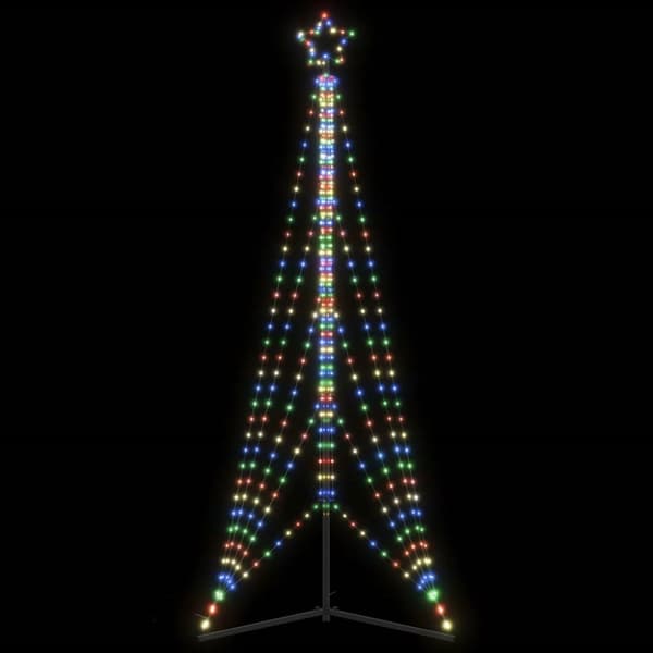 juletræslys 525 LED'er 302 cm farverigt lys