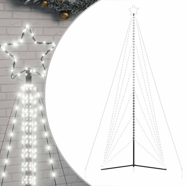 joulukuusenvalot, 861 viileää valkoista LEDiä, 478 cm