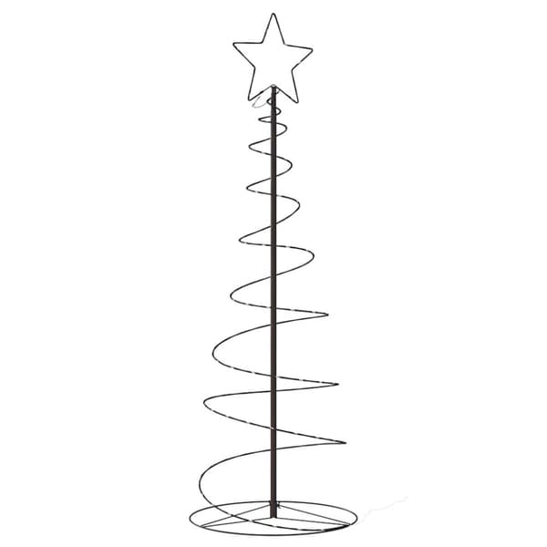 kartiomainen joulukuusi valoilla, 100 lämpimän valkoista LEDiä, 150 cm