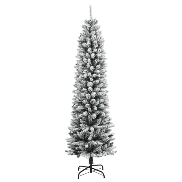 kunstigt juletræ med 300 LED'er og sne 240 cm