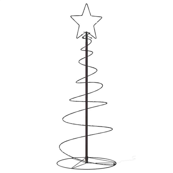 lysende juletræ 80 LED'er 120 cm varmt hvidt lys