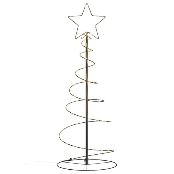 lysende juletræ 80 LED'er 120 cm varmt hvidt lys