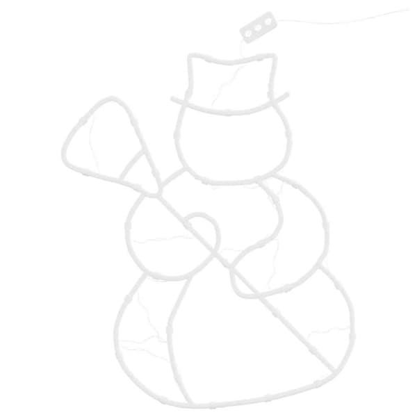 Snowman Silhouette jouluvalot, 2 kpl, 35 LEDiä