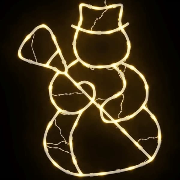 Snowman Silhouette jouluvalot, 2 kpl, 35 LEDiä