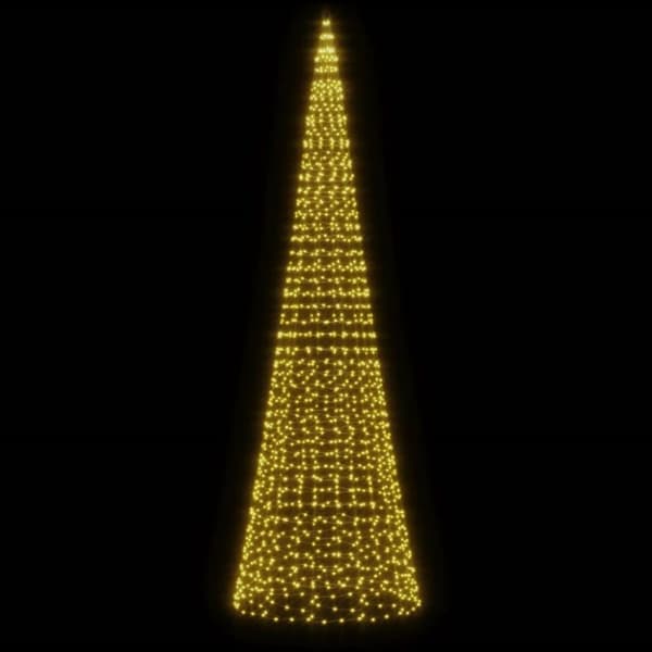 joulukuusi valoilla, pylväs, 1534 lämmin valkoinen LED, 500 cm
