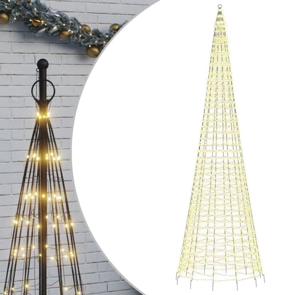 joulukuusi valoilla, pylväs, 1534 lämmin valkoinen LED, 500 cm