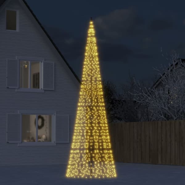 joulukuusi valoilla, pylväs, 1534 lämmin valkoinen LED, 500 cm
