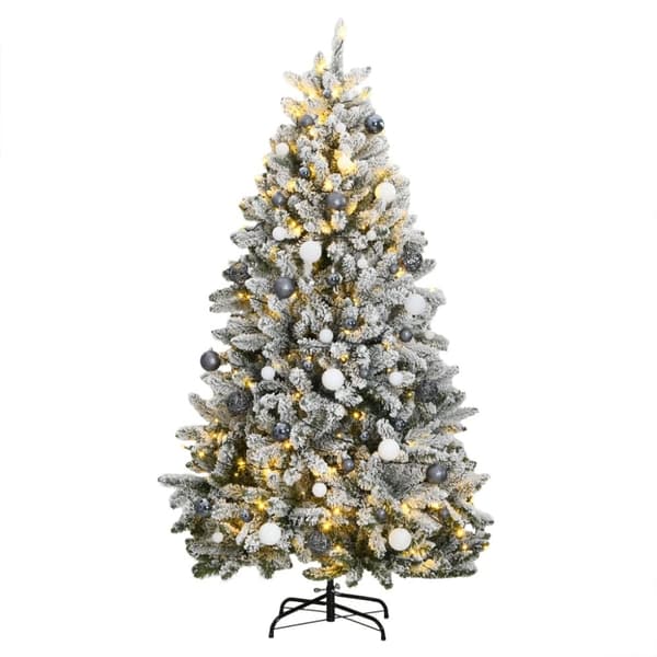 saranoitu keinotekoinen joulukuusi 300 LED valot ja koristeet 300 cm