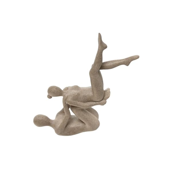 Prydnadsfigur Home ESPRIT Beige Yoga 20 x 10 x 50 cm