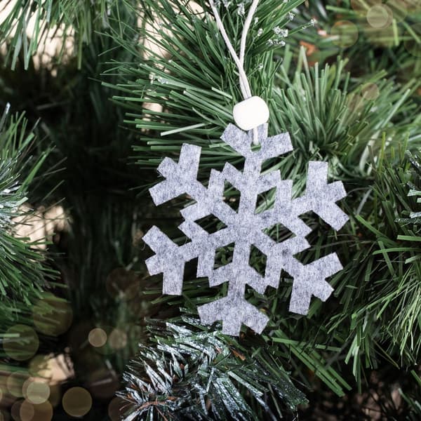 Juledekoration-sæt Sølv Frost 42 dele