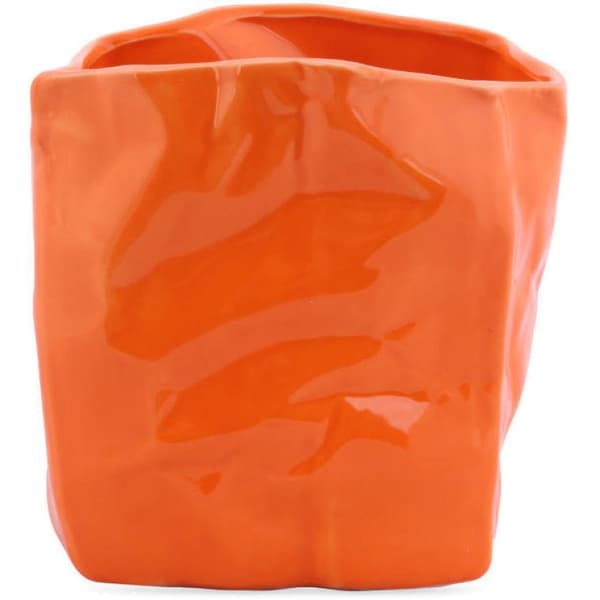 Orange dekorativ vas med halkskydd