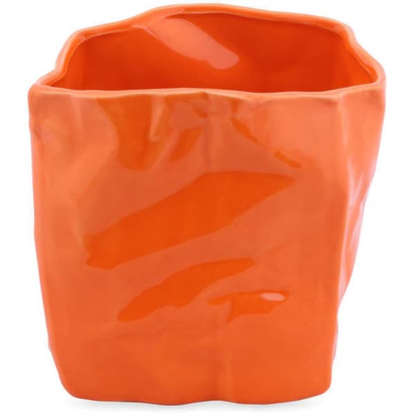 Orange dekorativ vas med halkskydd