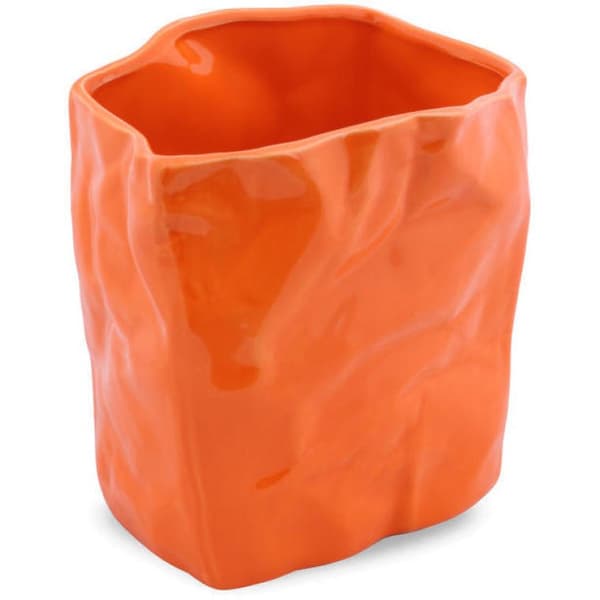 Orange dekorativ vase med anti-skridpuder
