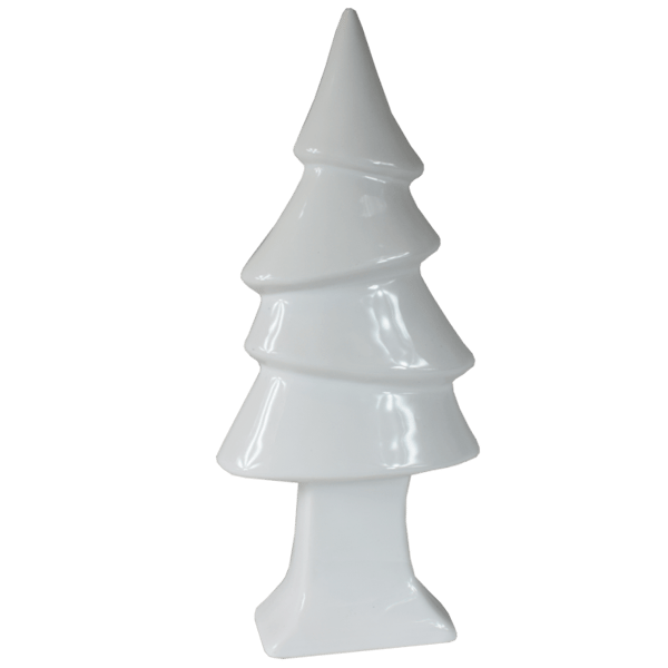 Keramisk julgran, vit juldekoration
