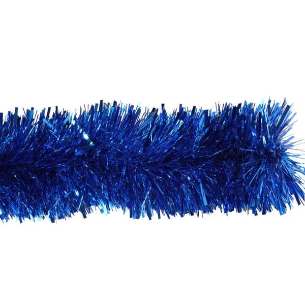 Goliat Marinblå julgranskedja av metalliserad folie, 10cm x 3m, tjock/tunt skuren