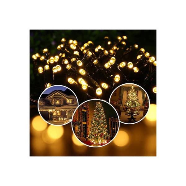 120 LED-julgransbelysning inomhus, varmvit