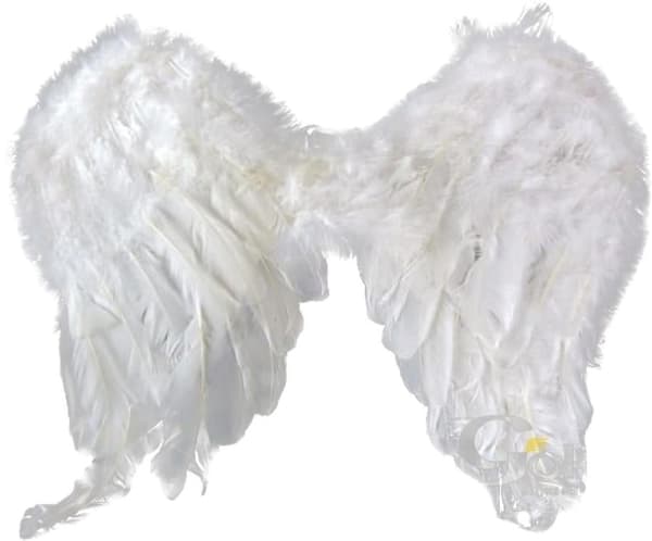 White Feather Angel Wings til at sætte på skuldrene 40x45cm