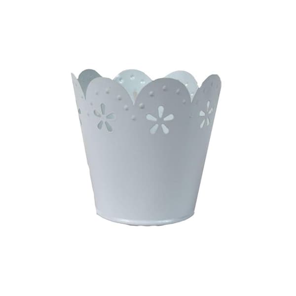 Vintage cover til planter og urter lavet af aluminium blonder