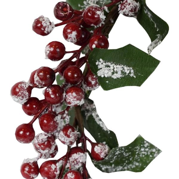 Julkrans av snötäckt rönn - bords- eller dörrdekoration, 30cm