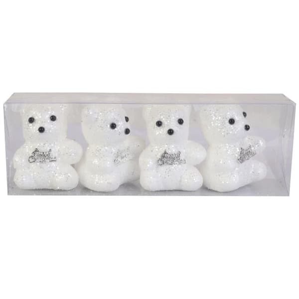 Set med 4 snöbjörnar 7 cm