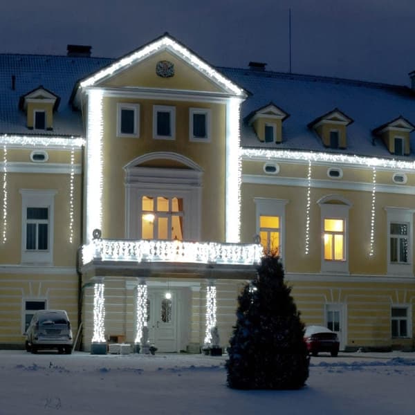 80 LED batteridrevne juletræslys med TIMER varm hvid
