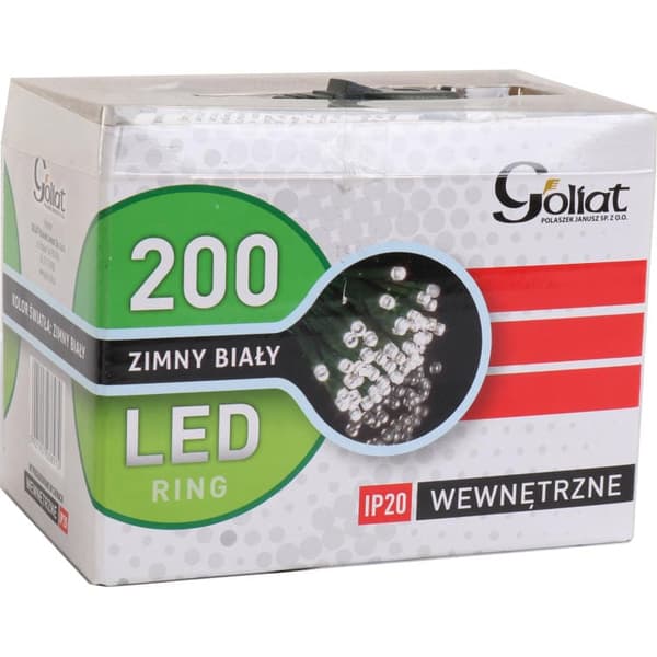 LED joulukuusen valot 200 valoa, kylmä valkoinen, sisätiloissa, käytännöllisessä renkaassa, IP20