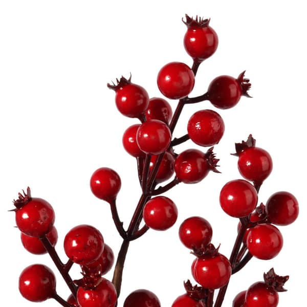 Koristeellinen seppele punaisilla pihlajahedelmillä, 55 cm