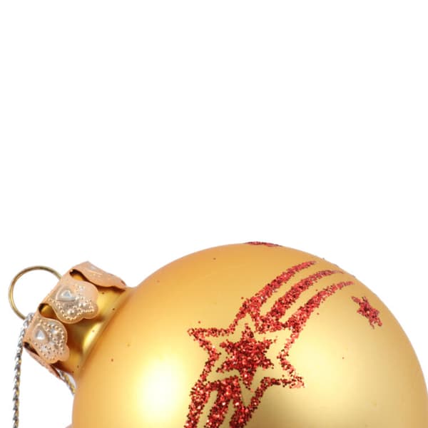 Kultaiset lasikorut Glitter Decor -sarjassa 5 kpl 6 cm