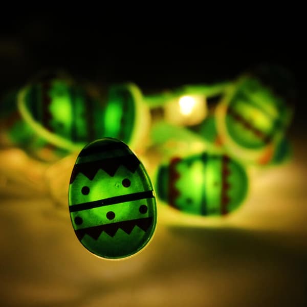 ÄGG LJUS GARLAND LAMPOR 10LED PÅSKGRÖN