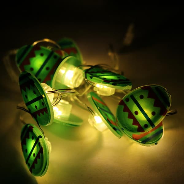 ÄGG LJUS GARLAND LAMPOR 10LED PÅSKGRÖN