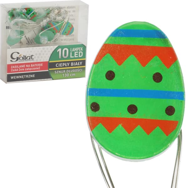 ÄGG LJUS GARLAND LAMPOR 10LED PÅSKGRÖN