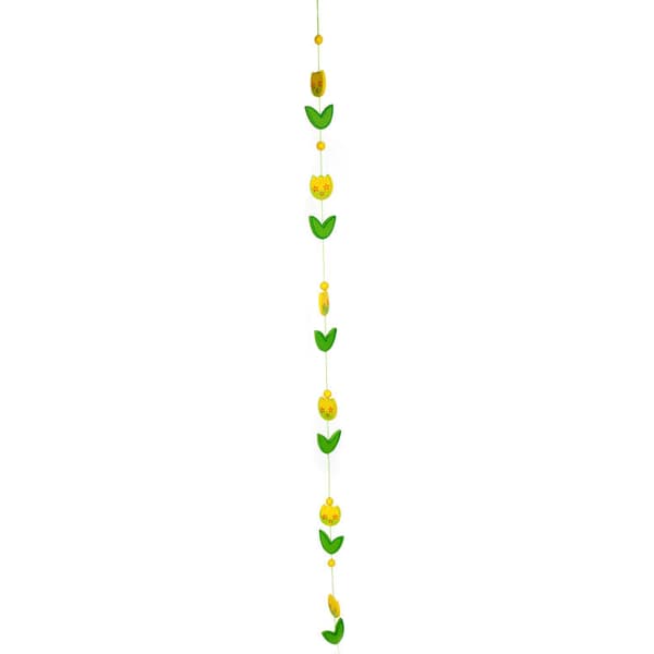 Forårsguirlande med gule trætulipaner 140cm