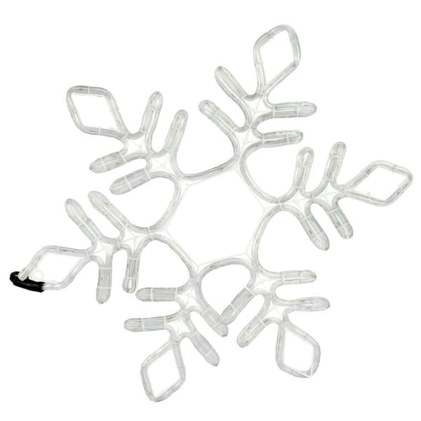 Neonljusdekoration i form av en snöflinga 56cm för utomhusbruk IP 44, 220V, vit