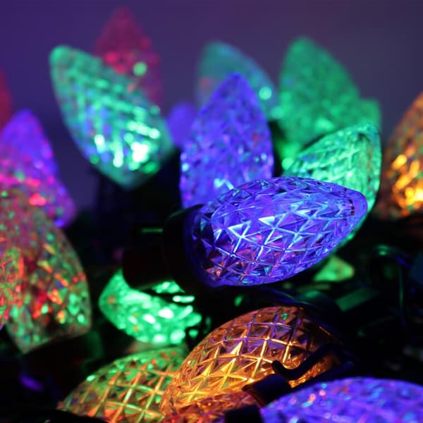 Flerfärgade ekollonformade julgransbelysning 200LED, 19m, för utomhusbruk