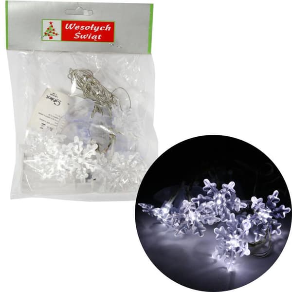 Set med jul LED snöflinga lampor på sugkoppar - batteridriven