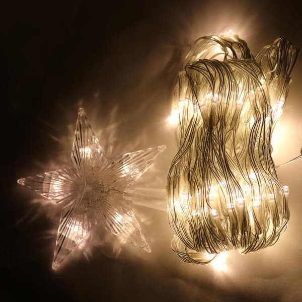 JULTRÄDSFORM LIGHT MESH MED LED-STJÄRN, VARM VIT FÄRG