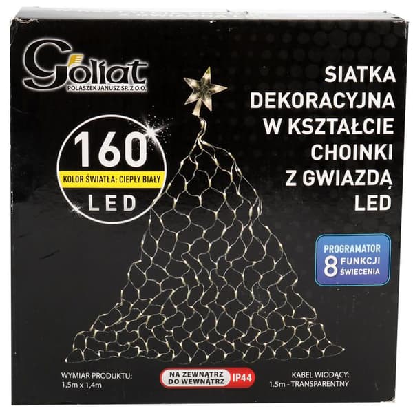JULTRÄDSFORM LIGHT MESH MED LED-STJÄRN, VARM VIT FÄRG