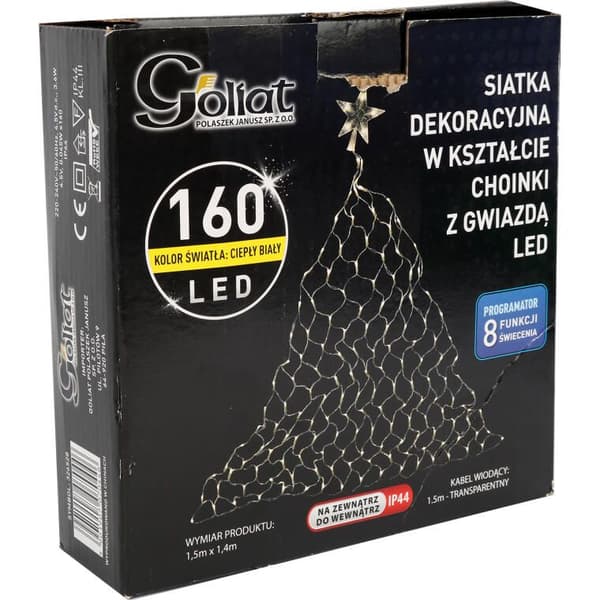 JULTRÄDSFORM LIGHT MESH MED LED-STJÄRN, VARM VIT FÄRG