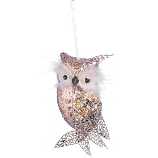 JULUGLEHÄNGE STYROFOAM MED SEKVENSER OCH GLITTER 25 CM