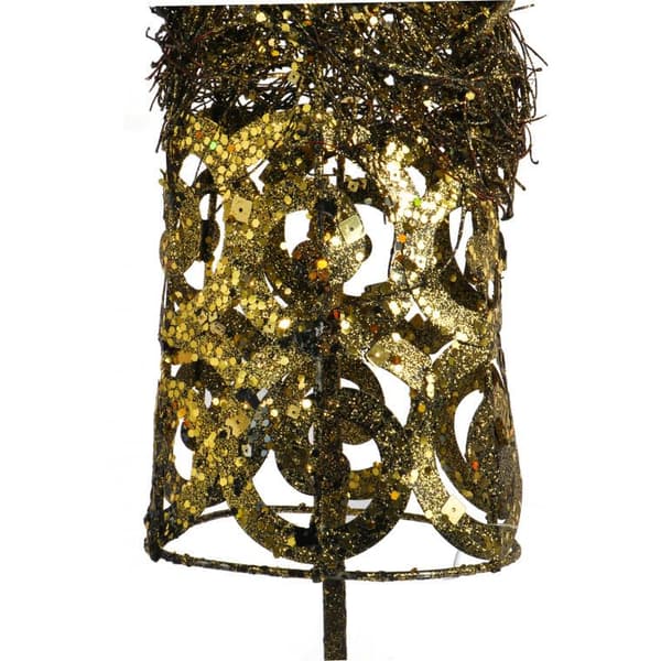 JOULUKUUSEKÄYÖ - ROTTINKI METALLILLA 98cm, RUSKEA