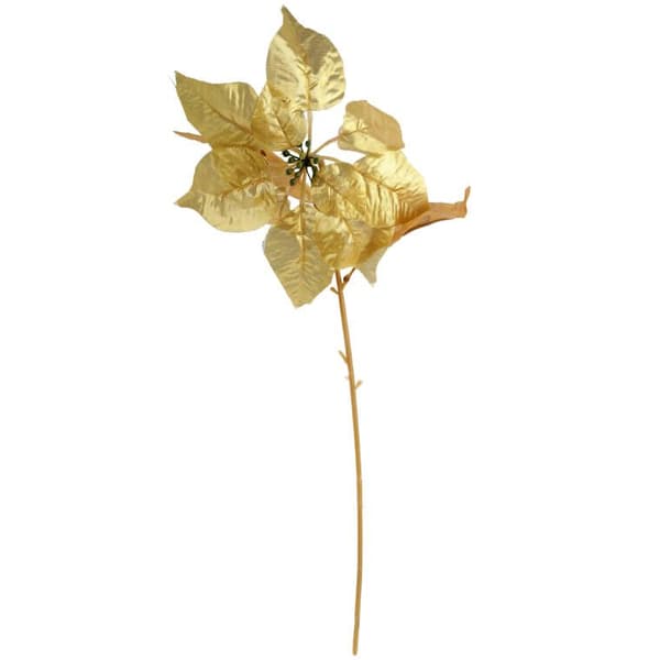 Enkeltblomst Bethlehemsstjerne julestjerne 57 cm guld